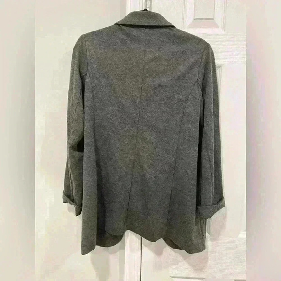 J.Jill women’s size Small Gray Ponte Blazer stretch 3/4 sleeve - Picture 3 of 3